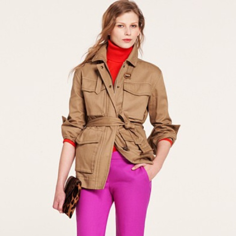 J. Crew Commodore Jacket Green Cotton Utility Coat jcrew M